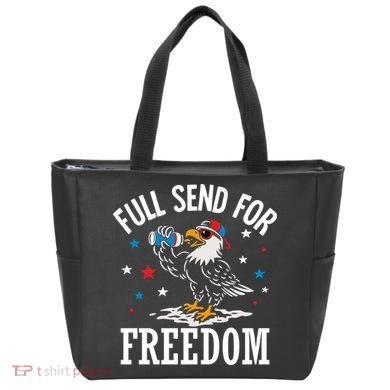 Full Send For Freedom Patriotic Eagle Tote Bag