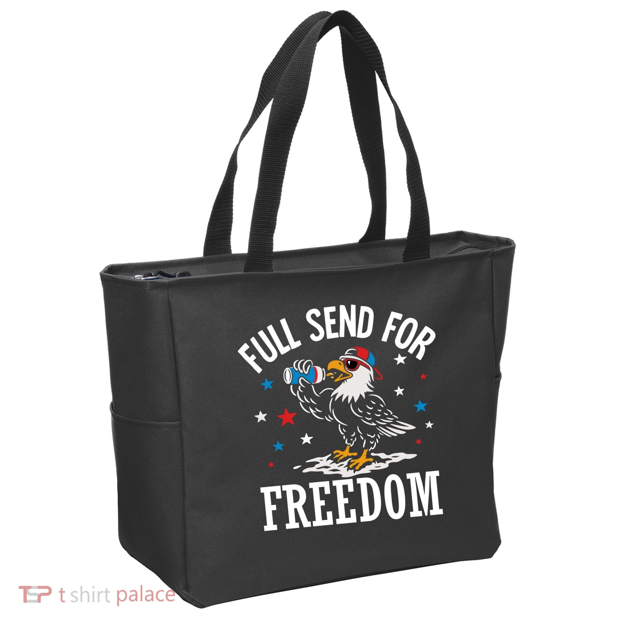 Full Send For Freedom Patriotic Eagle Tote Bag