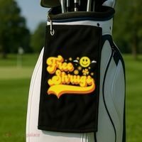 Free Shrugs Funny Classic Parody Golf Towel thumb 2