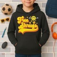 Free Shrugs Funny Classic Parody Kids Hoodie thumb 2