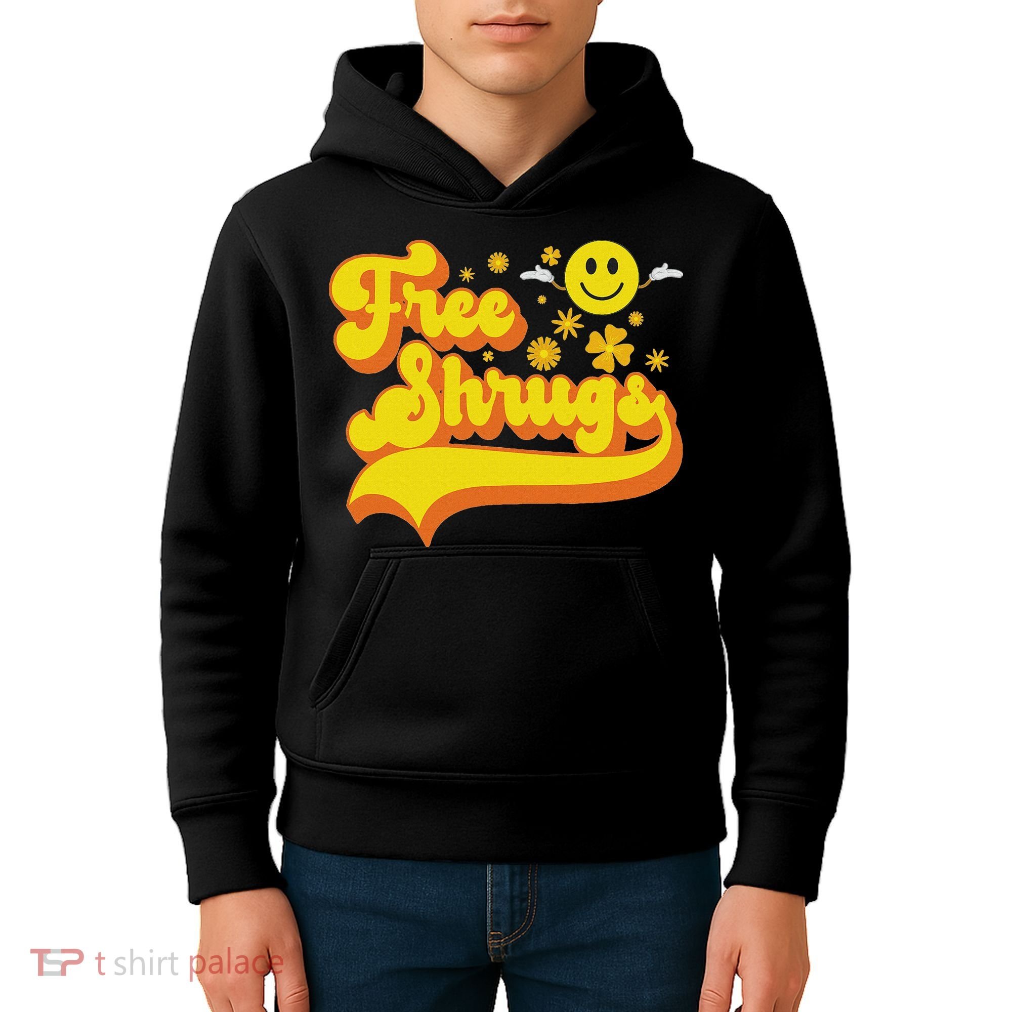 Free Shrugs Funny Classic Parody Kids Hoodie
