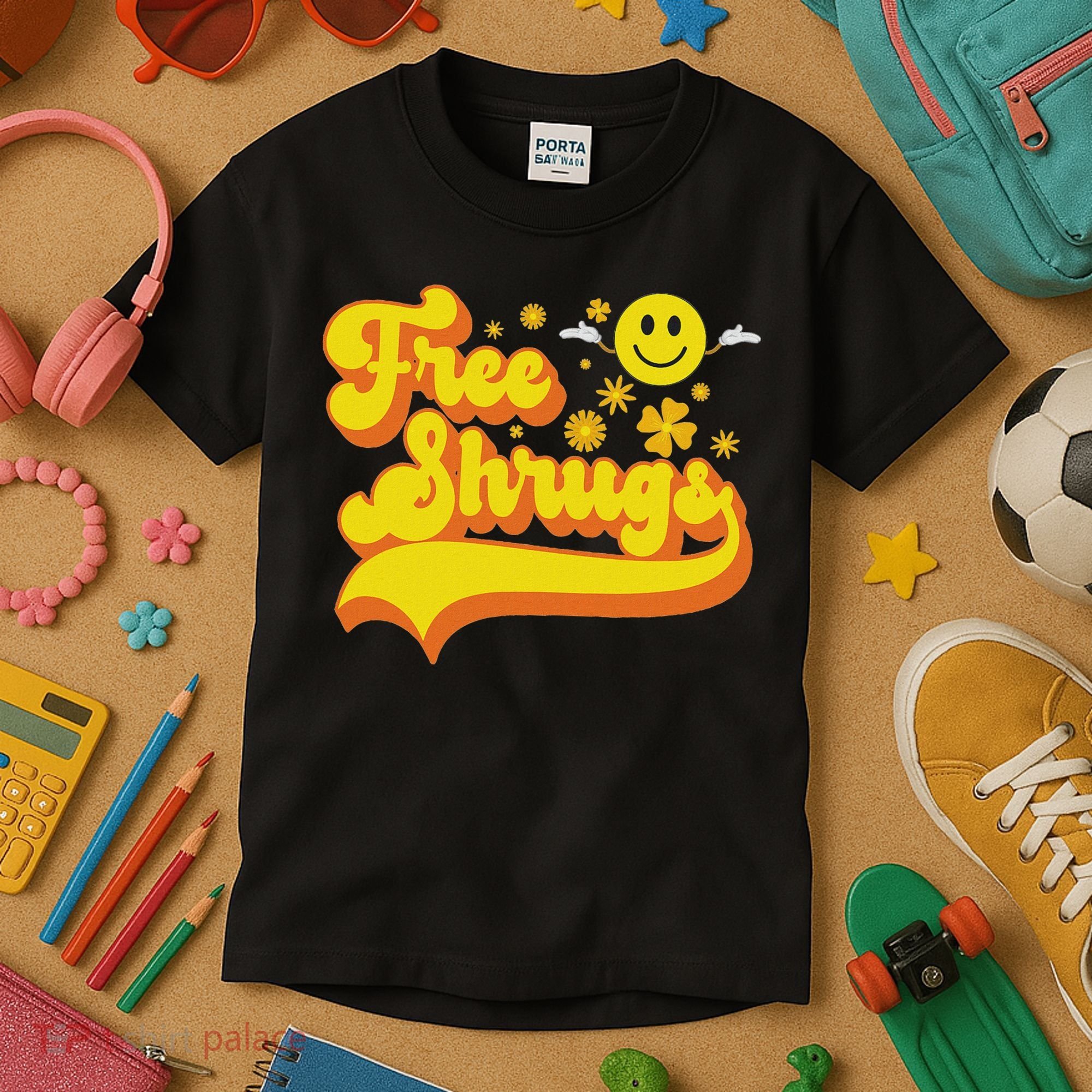 Free Shrugs Funny Classic Parody Kids T-Shirt