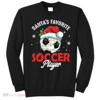 Funny Santa's Favorite Soccer Player Christmas Pajama TShirt Sweatshirt thumb 0