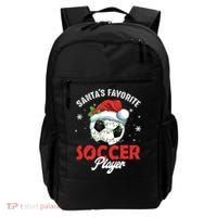 Funny Santa's Favorite Soccer Player Christmas Pajama TShirt Backpack thumb 0