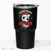 Funny Santa's Favorite Soccer Player Christmas Pajama TShirt Tumbler thumb 0