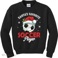 Funny Santa's Favorite Soccer Player Christmas Pajama TShirt Kids Sweatshirt thumb 0