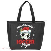 Funny Santa's Favorite Soccer Player Christmas Pajama TShirt Tote Bag thumb 0
