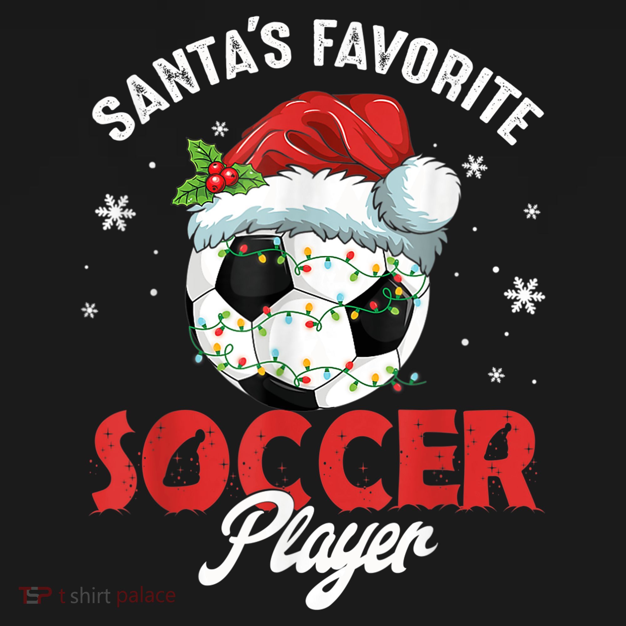 Funny Santa's Favorite Soccer Player Christmas Pajama Women's Hoodie