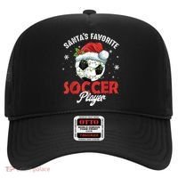 Funny Santa's Favorite Soccer Player Christmas Pajama Hat thumb 0