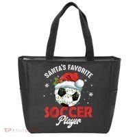 Funny Santa's Favorite Soccer Player Christmas Pajama Tote Bag thumb 0