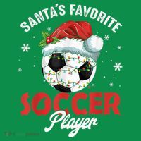 Funny Santa's Favorite Soccer Player Christmas Pajama Mousepad thumb 1