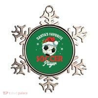 Funny Santa's Favorite Soccer Player Christmas Pajama Ornament thumb 0