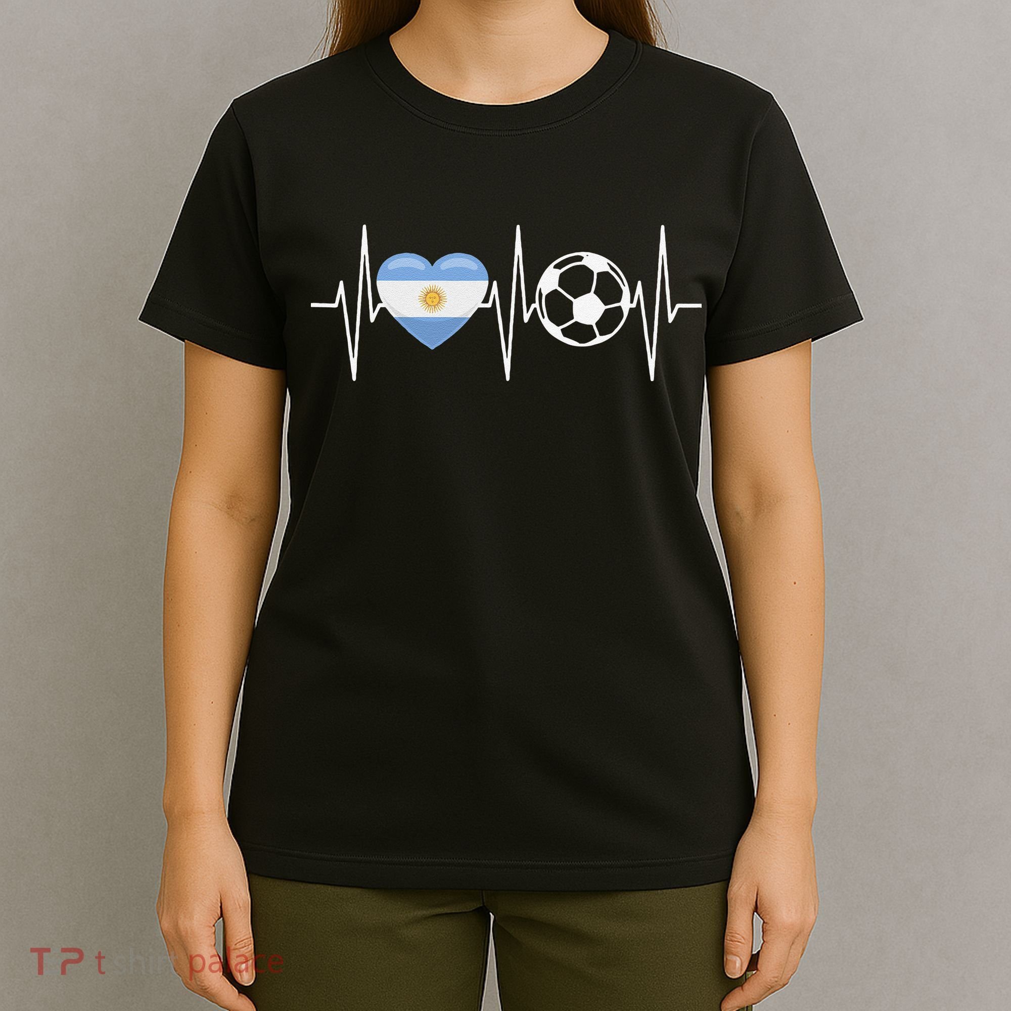 Funny Soccer Fan Heartbeat Argentines vintage T-Shirt