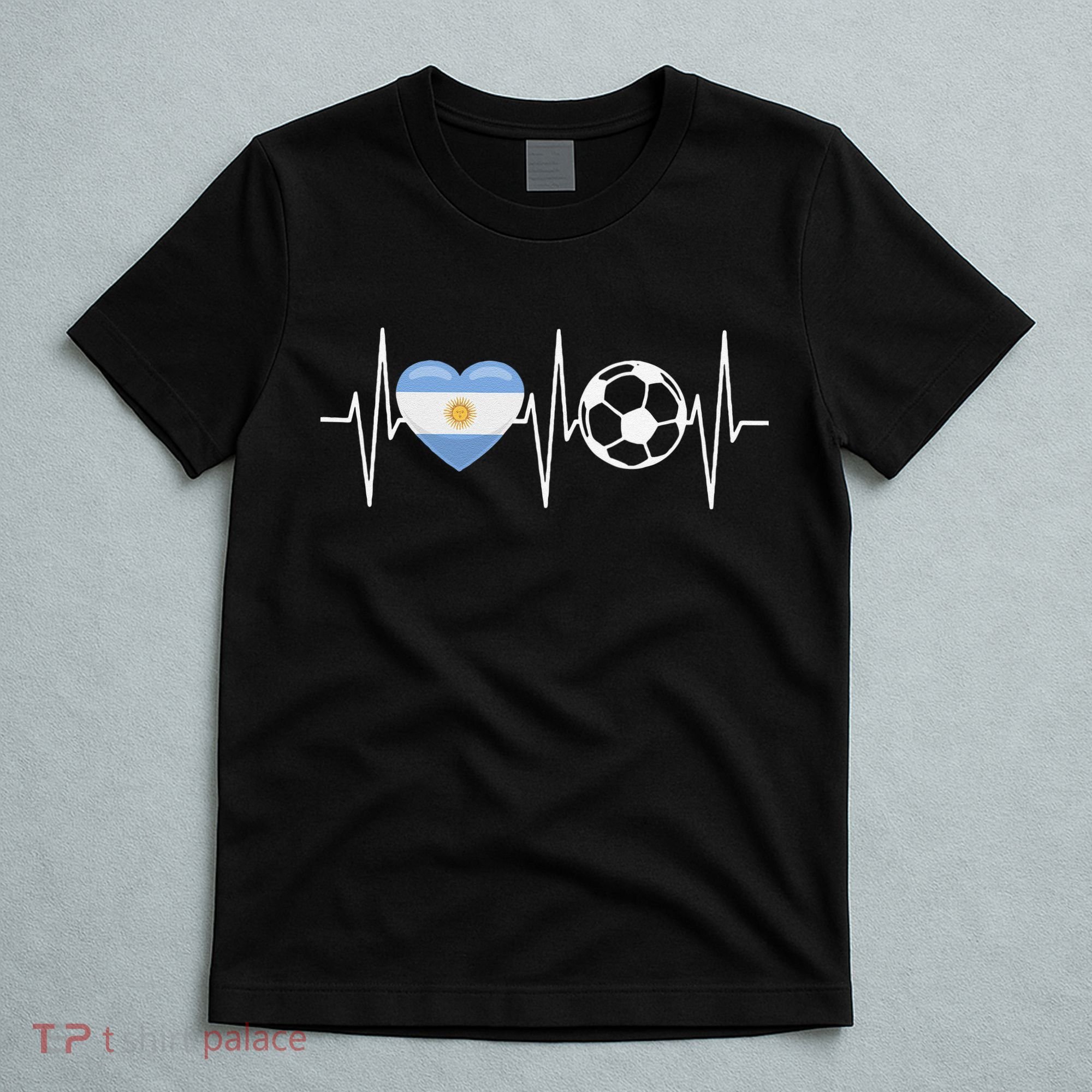 Funny Soccer Fan Heartbeat Argentines vintage T-Shirt