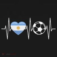 Funny Soccer Fan Heartbeat Argentines vintage T-Shirt thumb 7