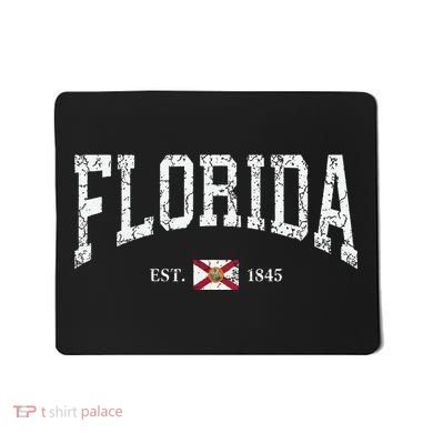 Florida State Flag Est 1845 Vintage Distressed Mousepad