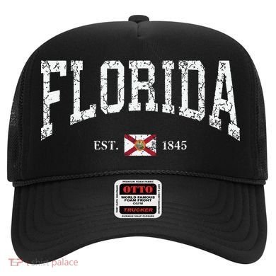 Florida State Flag Est 1845 Vintage Distressed Hat