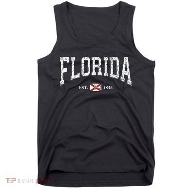 Florida State Flag Est 1845 Vintage Distressed Tank Top