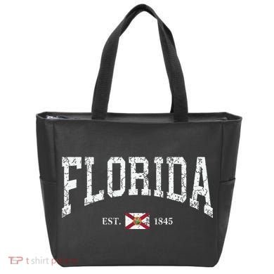 Florida State Flag Est 1845 Vintage Distressed Tote Bag