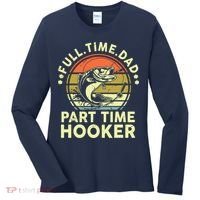 Fishing Shirts Full Time Dad Part Time Hooker Funny Bass Dad Women's Long Sleeve Shirt thumb 0