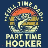 Fishing Shirts Full Time Dad Part Time Hooker Funny Bass Dad Women's Long Sleeve Shirt thumb 2