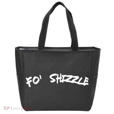 Fo Shizzle Funny Gangsta Rap 90S Novelty Tote Bag