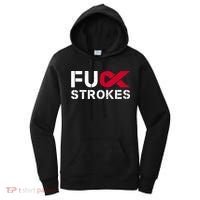 Fuck Strokes Fu Survivor Stroke Awareness Month Red Ribbon Great Gift Women's Hoodie thumb 0
