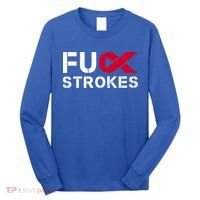 Fuck Strokes Fu Survivor Stroke Awareness Month Red Ribbon Great Gift Long Sleeve Shirt thumb 0
