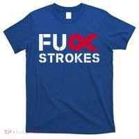 Fuck Strokes Fu Survivor Stroke Awareness Month Red Ribbon Great Gift T-Shirt thumb 0