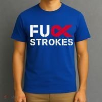 Fuck Strokes Fu Survivor Stroke Awareness Month Red Ribbon Great Gift T-Shirt thumb 3