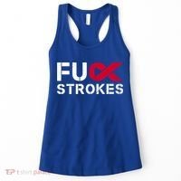 Fuck Strokes Fu Survivor Stroke Awareness Month Red Ribbon Great Gift Women's Tank Top thumb 0