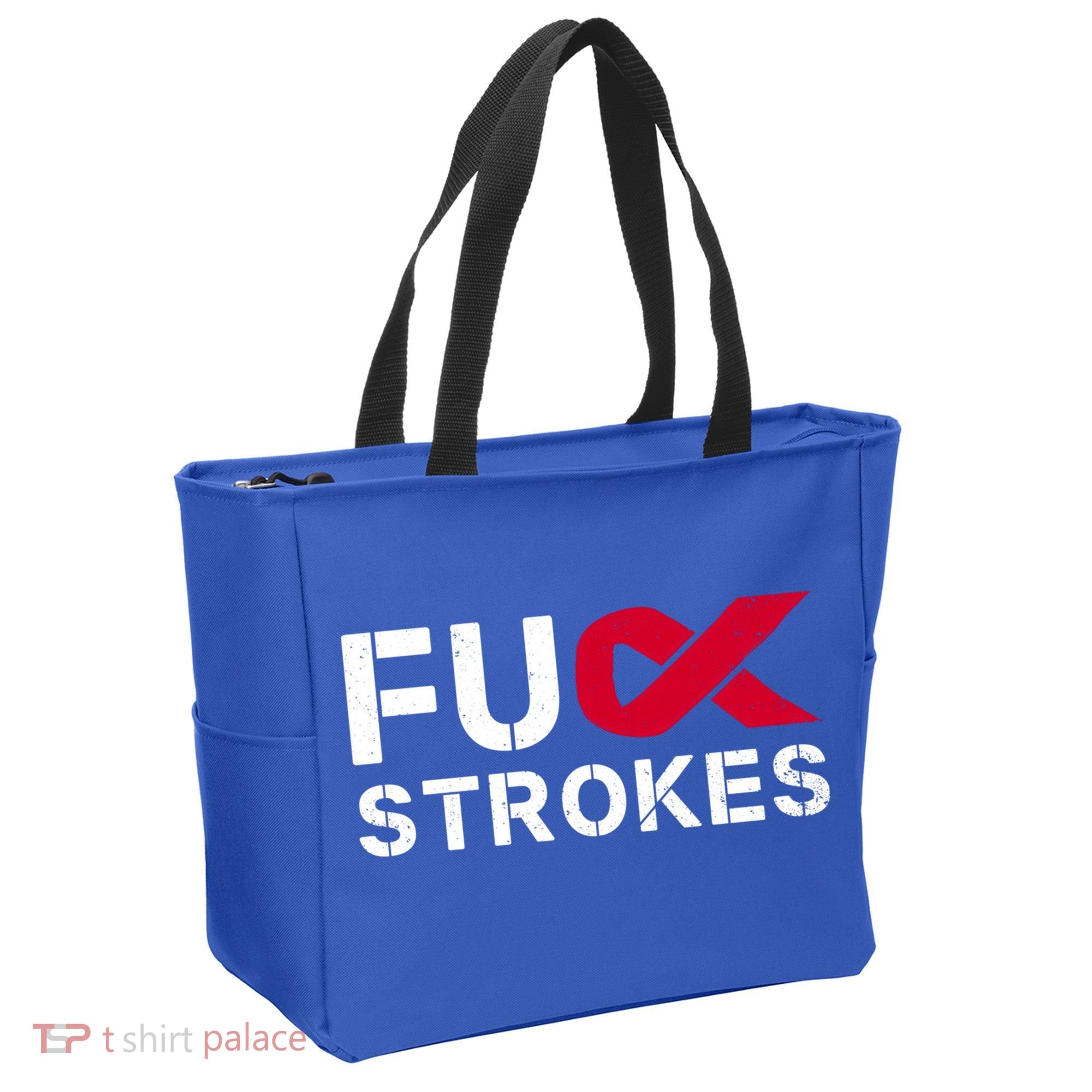 Fuck Strokes Fu Survivor Stroke Awareness Month Red Ribbon Great Gift Tote Bag