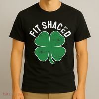 Fit Shaced Funny Irish Drinking ST PATRICKS DAY Shamrock T-Shirt thumb 3
