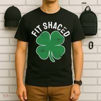 Fit Shaced Funny Irish Drinking ST PATRICKS DAY Shamrock T-Shirt thumb 6