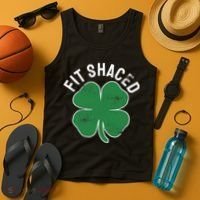 Fit Shaced Funny Irish Drinking ST PATRICKS DAY Shamrock Tank Top thumb 4