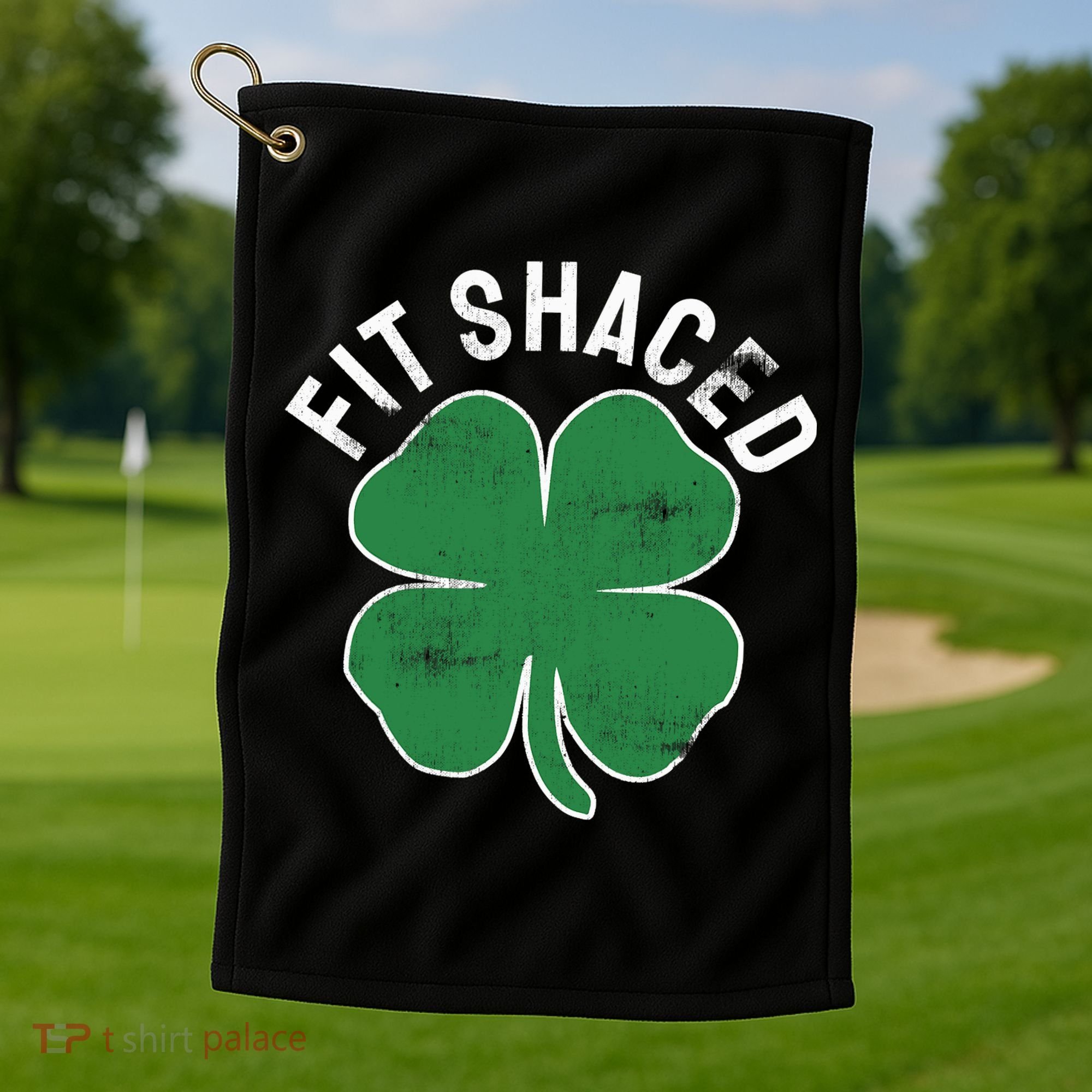 Fit Shaced Funny Irish Drinking ST PATRICKS DAY Shamrock Golf Towel
