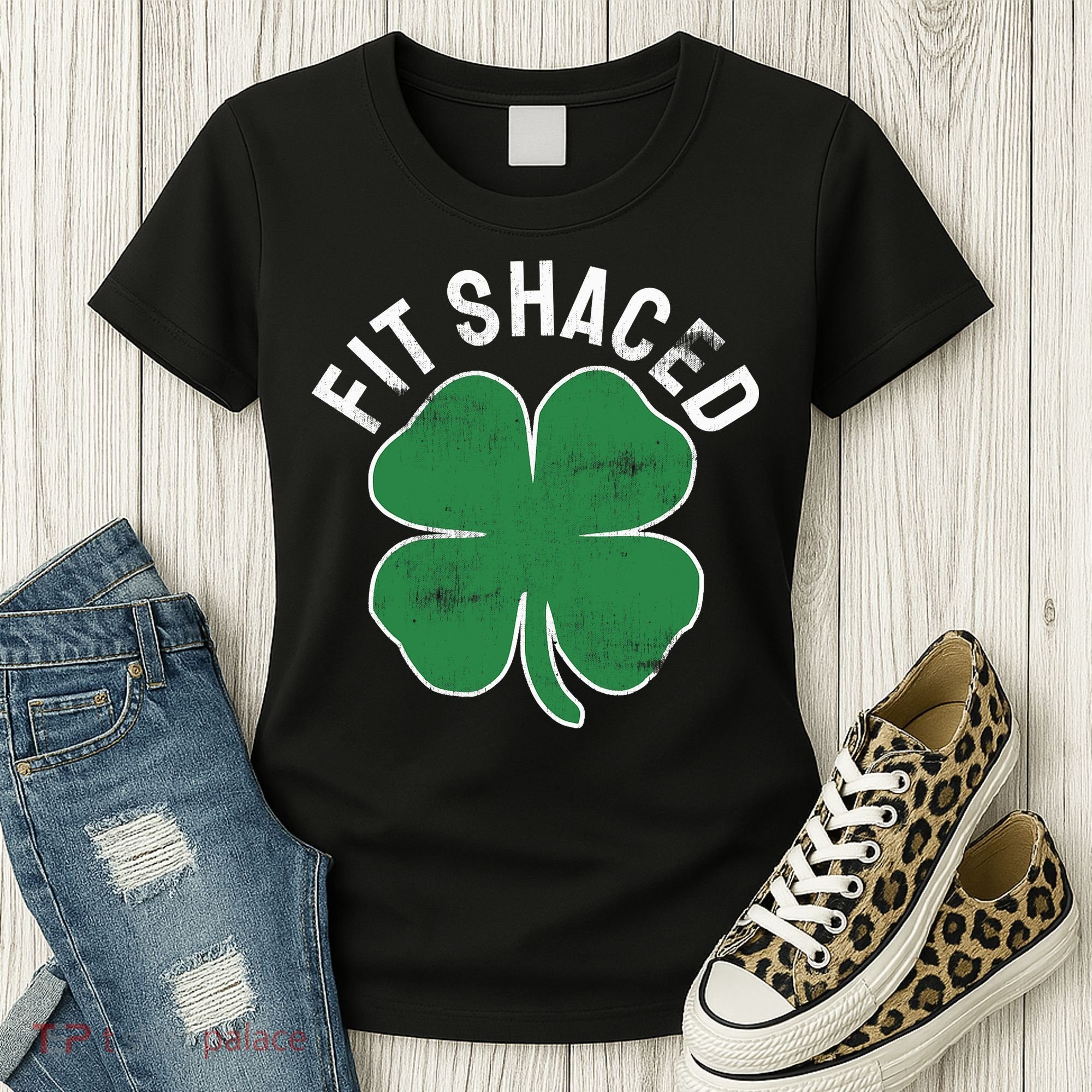 Fit Shaced Funny Irish Drinking ST PATRICKS DAY Shamrock Women's T-Shirt