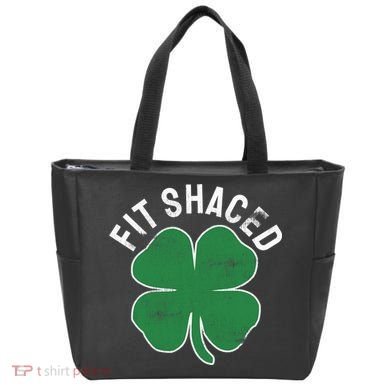 Fit Shaced Funny Irish Drinking ST PATRICKS DAY Shamrock Tote Bag