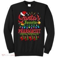 Funny SantaS Favorite Pharmacist Christmas Santa Hat Light Sweatshirt thumb 0