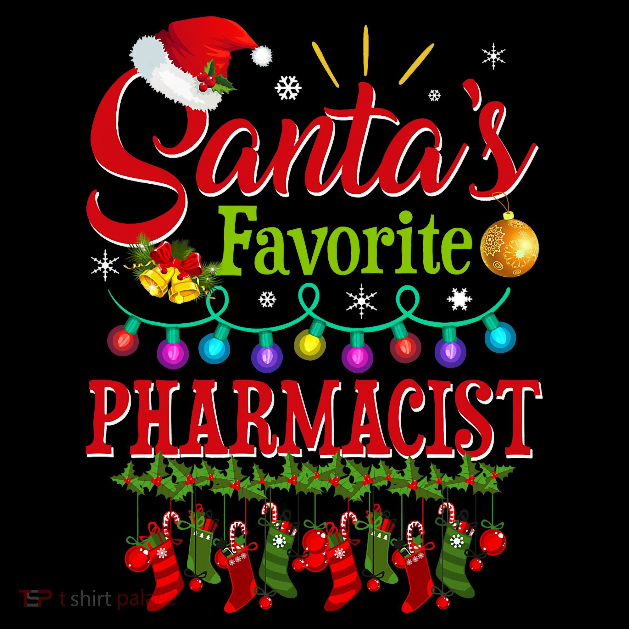 Funny SantaS Favorite Pharmacist Christmas Santa Hat Light Mousepad
