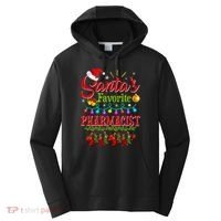 Funny SantaS Favorite Pharmacist Christmas Santa Hat Light Performance Fleece Hoodie thumb 0