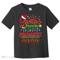 Funny SantaS Favorite Pharmacist Christmas Santa Hat Light Toddler T-Shirt thumb 0