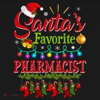 Funny SantaS Favorite Pharmacist Christmas Santa Hat Light Kids Sweatshirt thumb 2