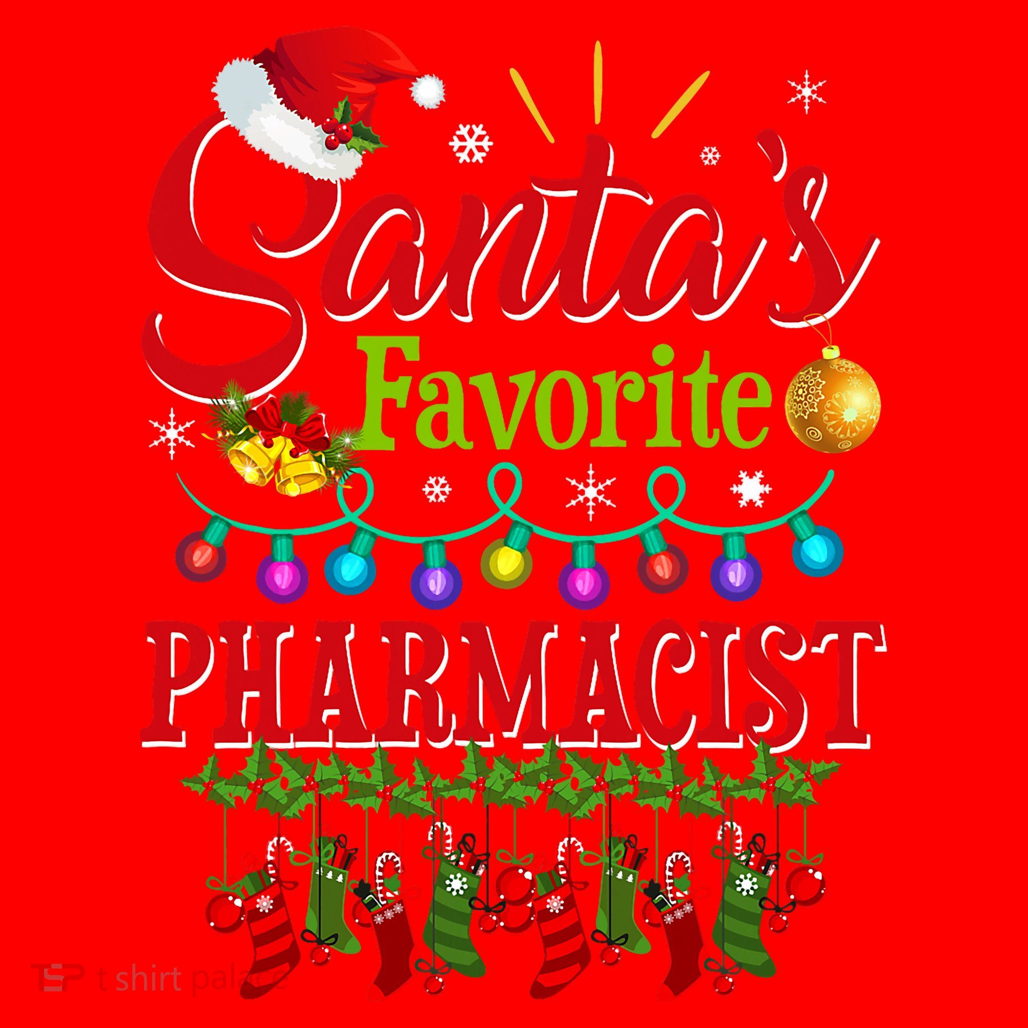 Funny SantaS Favorite Pharmacist Christmas Santa Hat Light Santa Hat