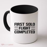 First Solo Flight Completed Pilot Student Tee Gift Coffee Mug thumb 0