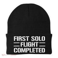 First Solo Flight Completed Pilot Student Tee Gift Beanie thumb 0