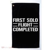 First Solo Flight Completed Pilot Student Tee Gift Golf Towel thumb 0