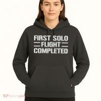 First Solo Flight Completed Pilot Student Tee Gift Hoodie thumb 5