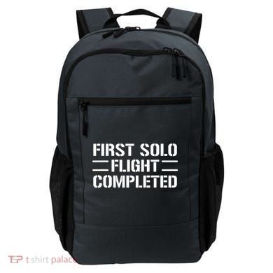First Solo Flight Completed Pilot Student Tee Gift Backpack