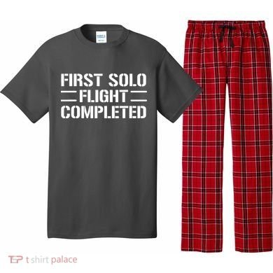First Solo Flight Completed Pilot Student Tee Gift Pajama Set
